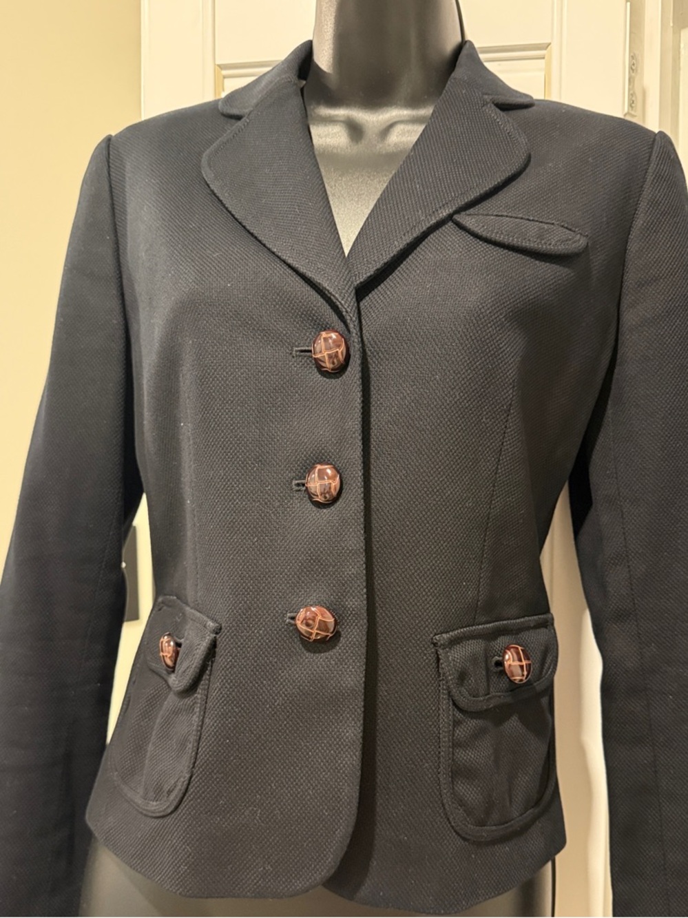 Banana Republic Black Women's Tailored Blazer with Decorative Buttons